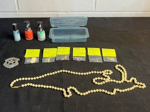 Vintage Jewelry & Collectibles Mixed Lot Avon Necklace, St. Paul Badge, Earrings