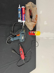 Power Tool Mixed Lot Black & Decker Drill, Tool Shop Rotary Tool & Adhesives