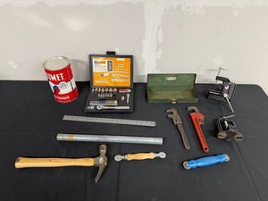 Vintage Tool Assortment - Craftsman Socket Wrench Set, S-K Box, Ridgid Wrench