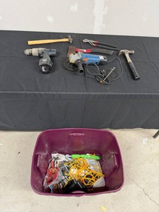 Power Tool Mixed Lot Ryobi Drill & American Tool Exchange Grinder