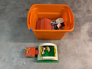 Vintage Toy Playset - Weeblesville Airport With Office