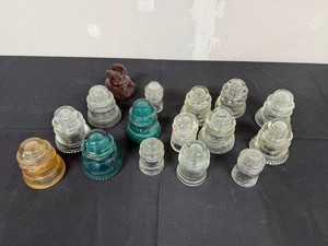 Vintage Glass Insulators Mixed Lot Hemingray 42 45 Mixed Colors