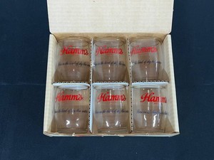 Vintage Hamms Beer Glasses Set of 6