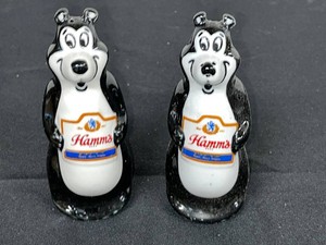 Vintage Hamms Bear Figurines Pair