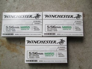3 20 pack Winchester 5.56 mm green ...