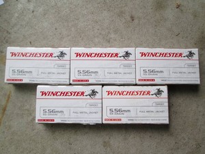 5 20 pack Winchester 5.56 mm rounds...