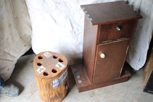 2 Hand crafted billiards cue holder...