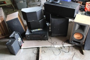 Klipsch speaker system with Denon c...