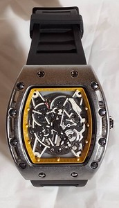NEW BIBI Luxury Mens Skeleton Style Watch w Display Box  Retails for $299