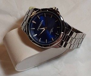 NEW MIYKON Blue Dial IP Plated Stainless Steel Watch w Presentation Box  Model X2F24-1230