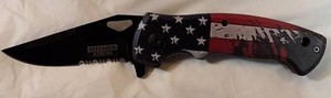 Defender Xtreme American Flag Assisted Opening Folding Knife  3Cr13 Steel  New
