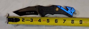 POLICE Assisted Opening Folding Pocket Knife  New in Box