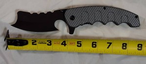 Assisted Opening Cleaver-Style Folding Pocket Knife  Carbon Fiber Pattern Handle  New in Box