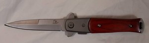 Falcon Spring Assisted Folding Pocket Knife  Wood Handle  New in Box