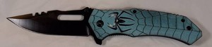 NEW Falcon (SPIDERMAN) Spider Web Assisted Opening Folding Knife  Black 440 Stainless Blade -