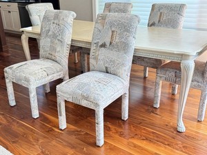 Dining Room Table & 6 Chairs - Cream Finish