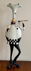 DN-Chef Figurine Metal Baker Man 34 Tall 13 Wide
