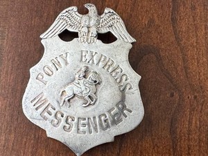 Collectible Pony Express Messenger Pin Badge