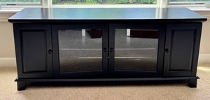 O - Media Console Black Storage Cabinet