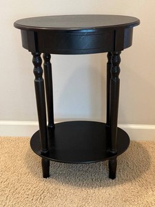GBR - Accent Table - Round Dark Wood