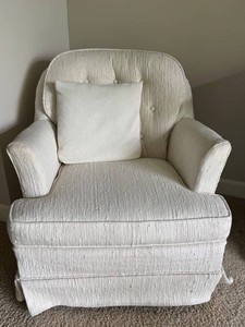 MBR - Vintage Upholstered Armchair With Accent Pillow
