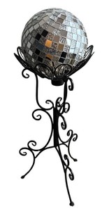 LL - Decorative Mirrored Sphere Floor Stand