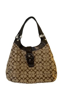 LLBR - Hobo Bag - Coach Soho Signature Khaki & Brown Leather