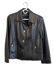 LLBR - Leather Jacket - Jones New York Signature Black Size M