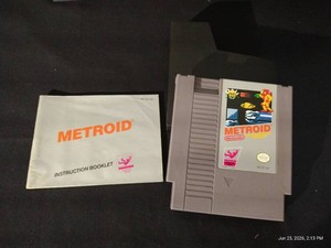 NES Metroid - Cartridge & Manual