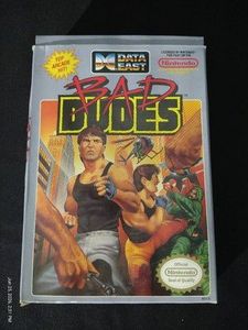 NES Bad Dudes - Cartridge, Sleeve & Box (Damaged)