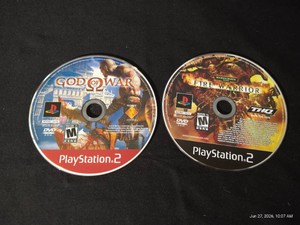 (2) PS2 Games - God of War & Warhammer - Discs Only