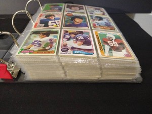 PACKED Vintage Football Card Album - 1970s & 1980s