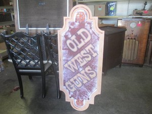 (EW7) Wood Hand Painted Old West G...