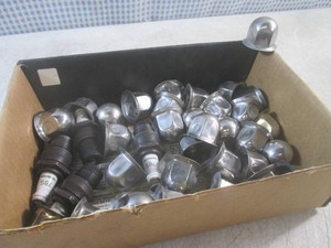 (EC1) Box of Metal Lug Nut Covers...