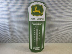 (G-1) John Deere Metal Thermometer ...