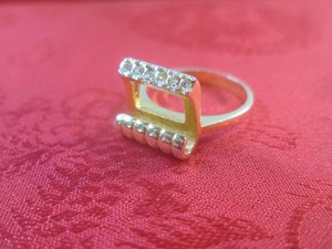 (CNTR) 18K Gold Plated Ring with 6 ...