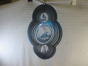 (H-2) Metal Wind Spinner with Loon ...