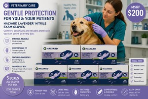 MSRP $200 HALYARD LAVENDER NITRILE EXAM GLOVES XL, 5 BOXES X 250 (1,250 TOTAL), HEALTHCARE PROFESSIONAL PREFERRED, SUPERIOR COMFORT, EXCELLENT TACTILE SENSITIVITY, REDUCES HAND FATIGUE, LATEXPOWDER-FREE, MEDICAL, DENTAL, VET, LAB, EMS & SALON USE