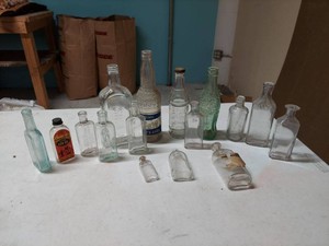 16 Vintage and Antique Glass Bottles Coca-Cola Barqs