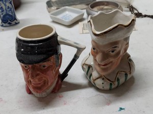 Sandland Lancaster Toby Mug & Unmarked Character Jug