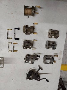 Lot Including Approximately 8 Vintage Fishing Reels & Handles