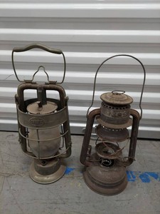 Lot Including Dietz Fire Engine Lantern & Nier Feuerhand Oil Lantern See Photos