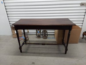 Mahogany Drop Leaf Sofa Table with Two Leaves Wood 48x19x30