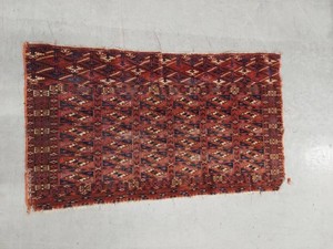 Vintage Handwoven Turkoman Bokhara Style Wool Area Rug See Photos