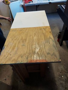 Custom Wood Work Table Shop Island w Laminate Top 4ft x 2ft x 3ft