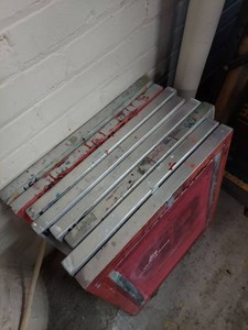 Lot Including 8 Screen Printing Screens 20x24 Metal Frames