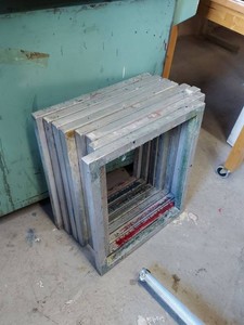 Lot Including 8 Metal Screen Printing Frames 16 x 20 Aluminum