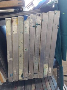 Lot Including 9 Metal Screen Printing Frames With Screens 16x20