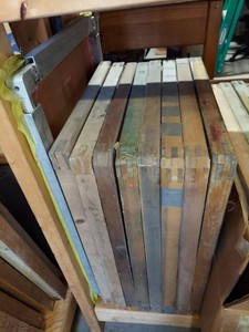 Lot Including 9 Screen Printing Frames Wooden Screens 1 Metal Frame