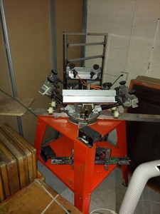 4 Arm Screen Printing Press With Stand & Extra Platen Bracket
